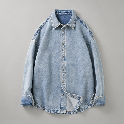 Strukturiertes Denim-Overshirt