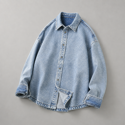 Strukturiertes Denim-Overshirt