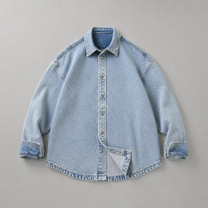 Strukturiertes Denim-Overshirt